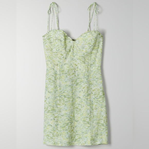 Aritzia Dresses & Skirts - Aritzia Wilfred Fable Floral Print Bustier Mini Dress